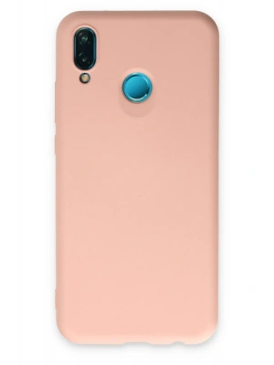 Newface Huawei P20 Lite Kılıf Nano içi Kadife Silikon - Pudra