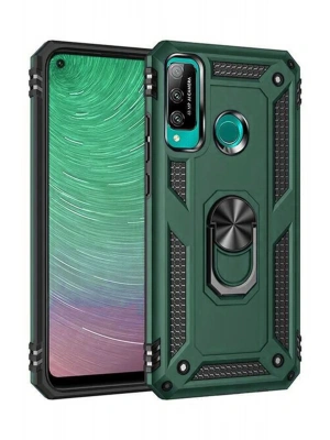 Newface Huawei P40 Lite E Kılıf Sofya Yüzüklü Silikon Kapak - Yeşil