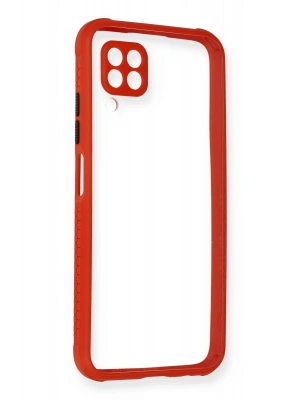 Newface Huawei P40 Lite Kılıf Miami Şeffaf Silikon - Kırmızı