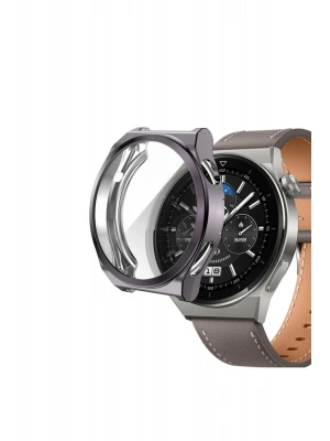 Newface Huawei Watch GT3 Pro 43mm Dota Camlı Kasa Ekran Koruyucu - Uzay Grisi