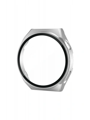 Newface Huawei Watch GT3 Pro 46mm Dota Camlı Kasa Ekran Koruyucu - Gümüş