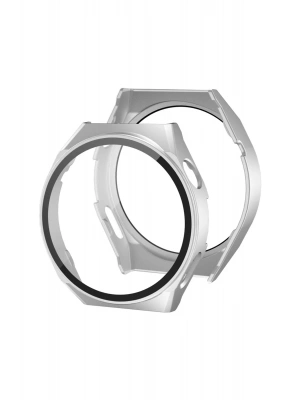 Newface Huawei Watch GT3 Pro 46mm Dota Camlı Kasa Ekran Koruyucu - Gümüş