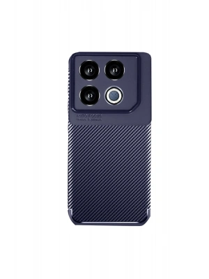 Newface İnfinix GT 20 Pro Kılıf Auto Focus Karbon Kapak - Lacivert