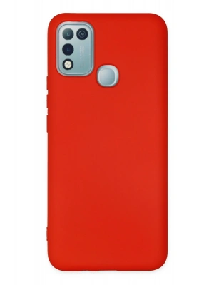 Newface İnfinix Hot 10 Play Kılıf Nano içi Kadife Silikon - Kırmızı