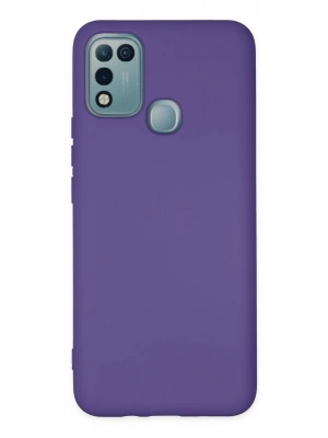 Newface İnfinix Hot 10 Play Kılıf Nano içi Kadife Silikon - Mor