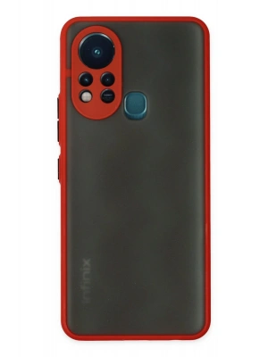 Newface İnfinix Hot 11s Kılıf Montreal Silikon Kapak - Kırmızı