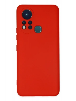 Newface İnfinix Hot 11s Kılıf Nano içi Kadife Silikon - Kırmızı