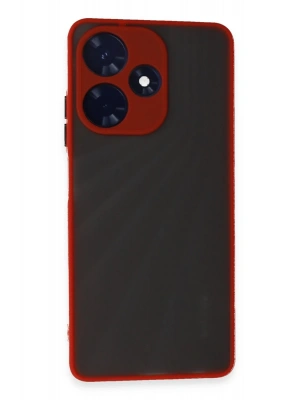 Newface İnfinix Hot 30 4G Kılıf Montreal Silikon Kapak - Kırmızı