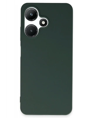 Newface İnfinix Hot 30i Kılıf First Silikon - Koyu Yeşil