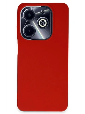 Newface İnfinix Hot 40i Kılıf First Silikon - Kırmızı