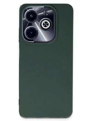 Newface İnfinix Hot 40i Kılıf First Silikon - Koyu Yeşil