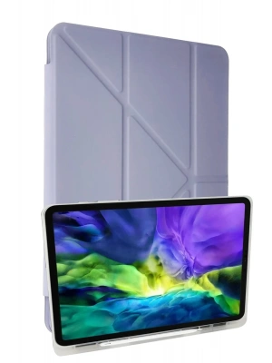 Newface iPad 10.2 (8.nesil) Kılıf Kalemlikli Mars Tablet Kılıfı - Lila