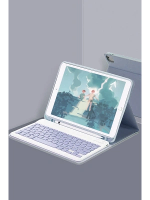 Newface iPad 10.2 (9.nesil) Kılıf KC01 Smart Klavyeli Tablet Kılıfı - Lacivert