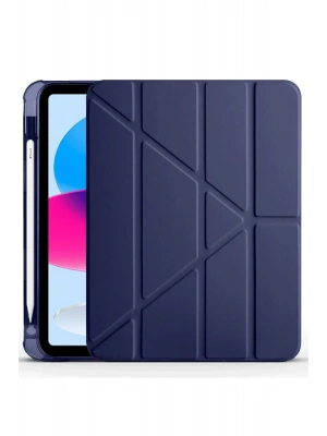 Newface iPad 2022 10.9 (10.nesil) Kılıf Kalemlikli Mars Tablet Kılıfı - Lacivert