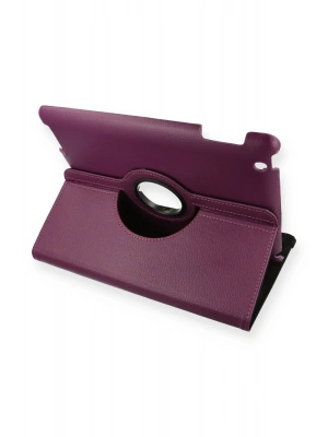 Newface iPad 4 9.7 Kılıf 360 Tablet Deri Kılıf - Mürdüm