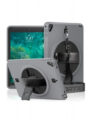 Newface iPad 5 Air 9.7 Kılıf Strap-C Otterbox Tablet Kapak - Gri