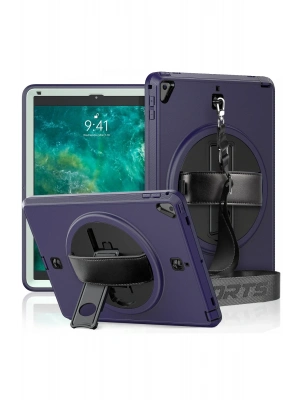 Newface iPad 5 Air 9.7 Kılıf Strap-C Otterbox Tablet Kapak - Lacivert