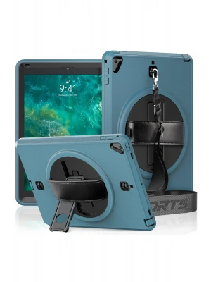 Newface iPad 5 Air 9.7 Kılıf Strap-C Otterbox Tablet Kapak - Mavi