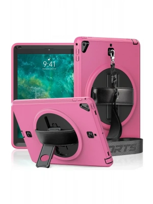 Newface iPad 5 Air 9.7 Kılıf Strap-C Otterbox Tablet Kapak - Pembe