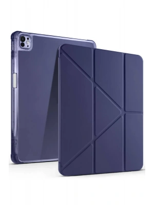 Newface iPad Air 13 (2024) Kılıf Kalemlikli Mars Tablet Kılıfı - Lacivert