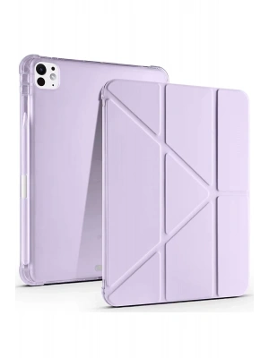 Newface iPad Air 13 (2024) Kılıf Kalemlikli Mars Tablet Kılıfı - Lila