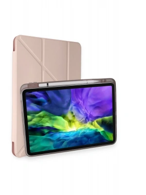 Newface iPad Air 4 10.9 Kılıf Kalemlikli Mars Tablet Kılıfı - Rose Gold