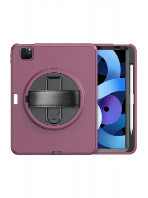 Newface iPad Pro 11 (2018) Kılıf Hand Strap Tablet Kılıfı - Mürdüm