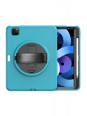 Newface iPad Pro 11 (2018) Kılıf Hand Strap Tablet Kılıfı - Turkuaz