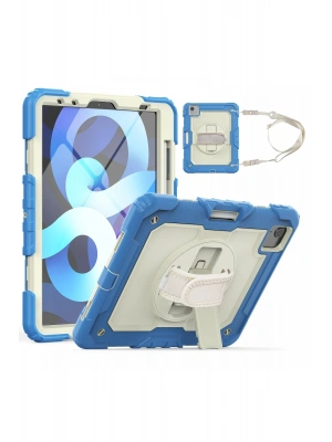 Newface iPad Pro 11 (2020) Kılıf Strap New Tablet Kapak - Mavi