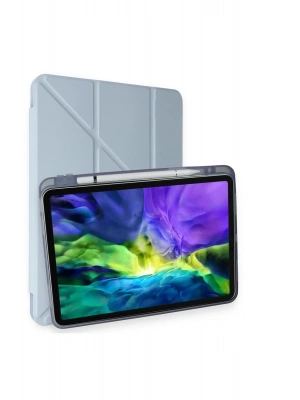 Newface iPad Pro 11 (2021) Kılıf Kalemlikli Hugo Tablet Kılıfı - Mavi