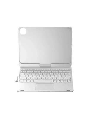 Newface iPad Pro 11 (2024) F11 ATS Kılıf Magic Dönen Klavyeli Tablet Kılıf - Gümüş