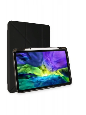 Newface iPad Pro 11 (2024) Kılıf Kalemlikli Mars Tablet Kılıfı - Siyah