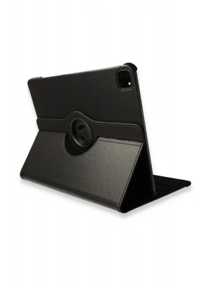 Newface iPad Pro 12.9 (2021) Kılıf 360 Tablet Deri Kılıf - Siyah