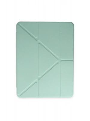 Newface iPad Pro 12.9 (2021) Kılıf Kalemlikli Mars Tablet Kılıfı - Açık Yeşil
