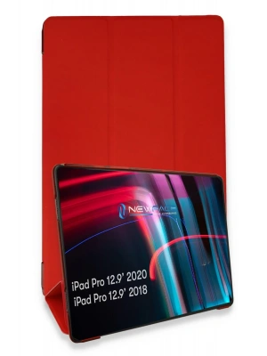 Newface iPad Pro 12.9 (2021) Kılıf Tablet Smart Kılıf - Kırmızı