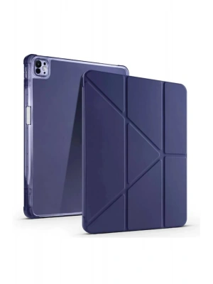 Newface iPad Pro 13 (2024) Kılıf Kalemlikli Mars Tablet Kılıfı - Lacivert