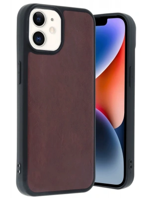 Newface iPhone 11 Kılıf Aras Deri Kapak - Bordo