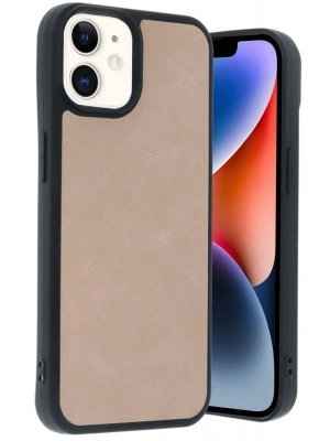Newface iPhone 11 Kılıf Aras Deri Kapak - Pudra