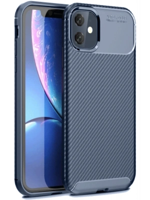 Newface iPhone 11 Kılıf Auto Focus Karbon Kapak - Lacivert