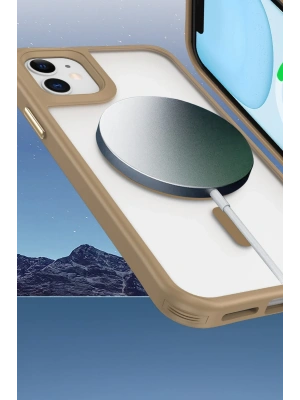 Newface iPhone 11 Kılıf Enka Magsafe Silikon Kılıf - Desert