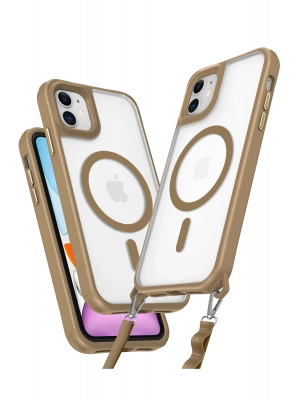 Newface iPhone 11 Kılıf Enka Magsafe Silikon Kılıf - Desert