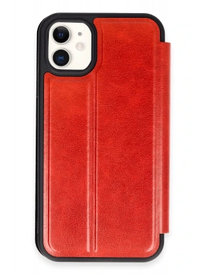 Newface iPhone 11 Kılıf Flip Cover - Kırmızı