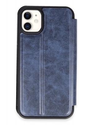 Newface iPhone 11 Kılıf Flip Cover - Lacivert