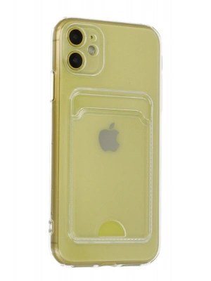 Newface iPhone 11 Kılıf Kart Şeffaf Silikon - Şeffaf