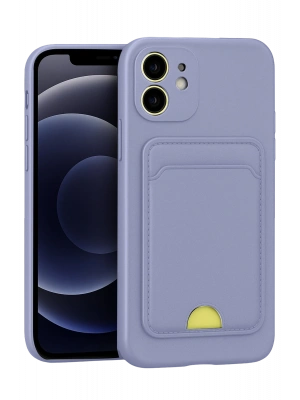 Newface iPhone 11 Kılıf Kelvin Kartvizitli Silikon - Lila