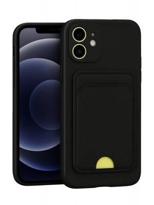 Newface iPhone 11 Kılıf Kelvin Kartvizitli Silikon - Siyah