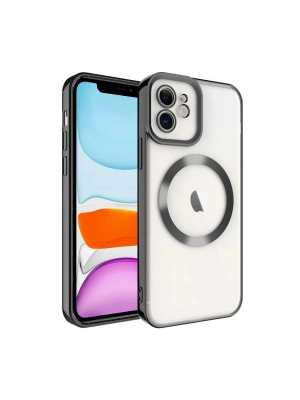 Newface iPhone 11 Kılıf Kross Magneticsafe Kapak - Siyah