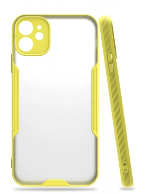 Newface iPhone 11 Kılıf Platin Silikon - Sarı