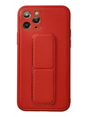 Newface iPhone 11 Pro Kılıf Coco Deri Standlı Kapak - Kırmızı