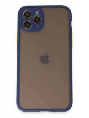 Newface iPhone 11 Pro Kılıf Montreal Silikon Kapak - Lacivert